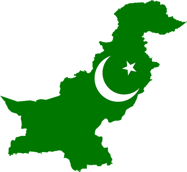 asia, pakistan flag, borders