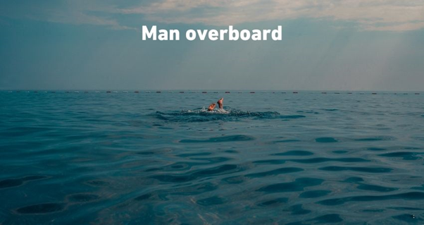man in sea