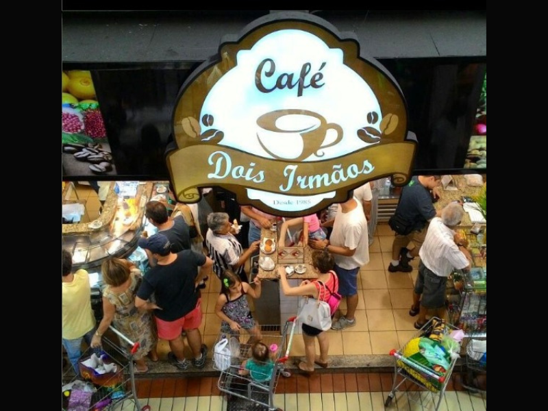 Vista da fachada do Café Dois Irmãos no Mercado Central em BH. Imagem: Reprodução Instagram. 
