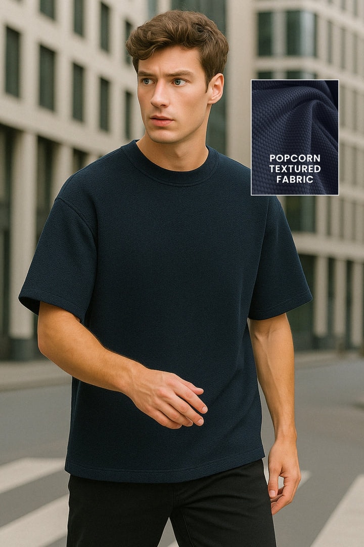 Nobero Textured T-shirt for Men