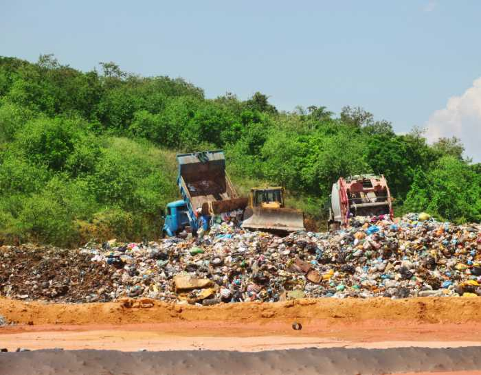 Landfills have a large carbon footprint and emit potent greenhouse gases like carbon dioxide and methane.