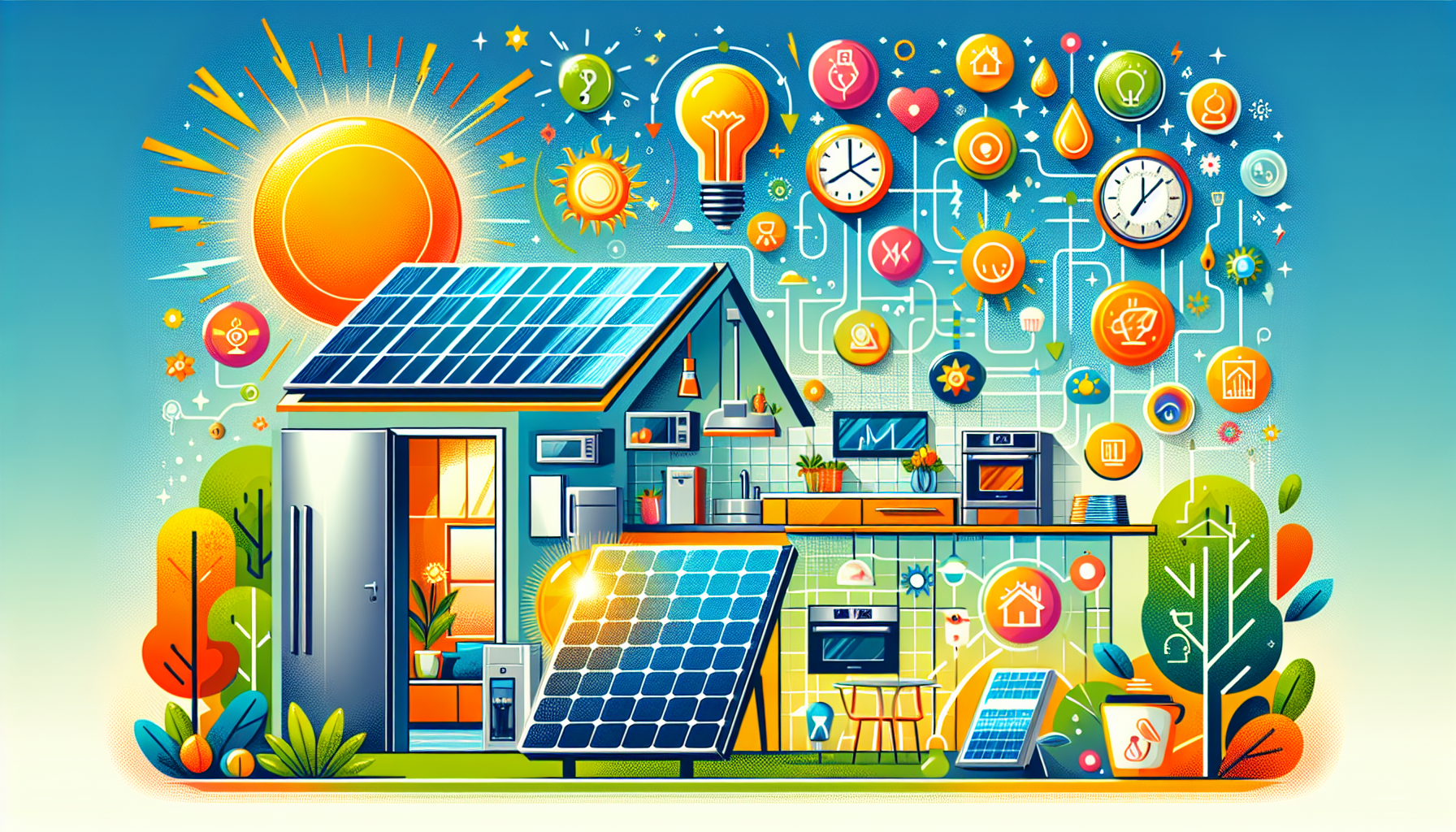 An illustration of strategies to enhance solar savings.