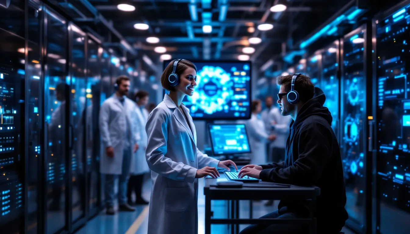 A data backup process in action, ensuring business continuity.