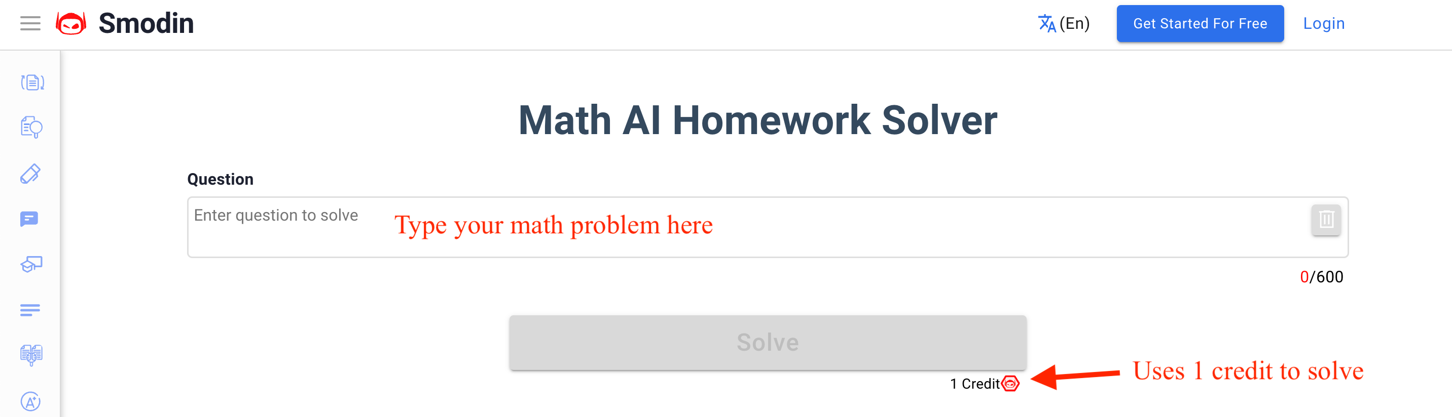 smodin math ai homework solver