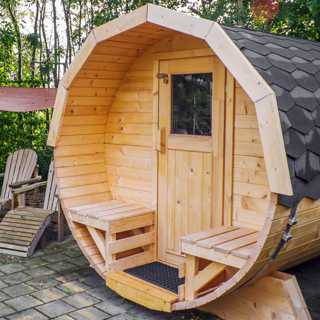 Image indicating how outdoor saunas can help you lose weight or prevent weight gain.