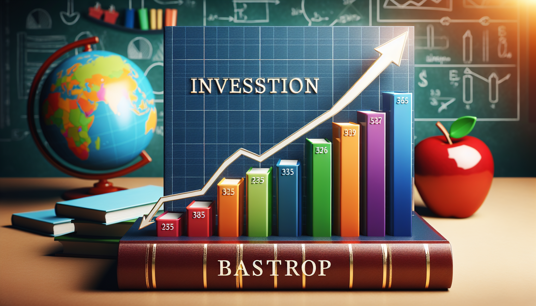 Financial overview chart depicting investment in education at Bastrop ISD