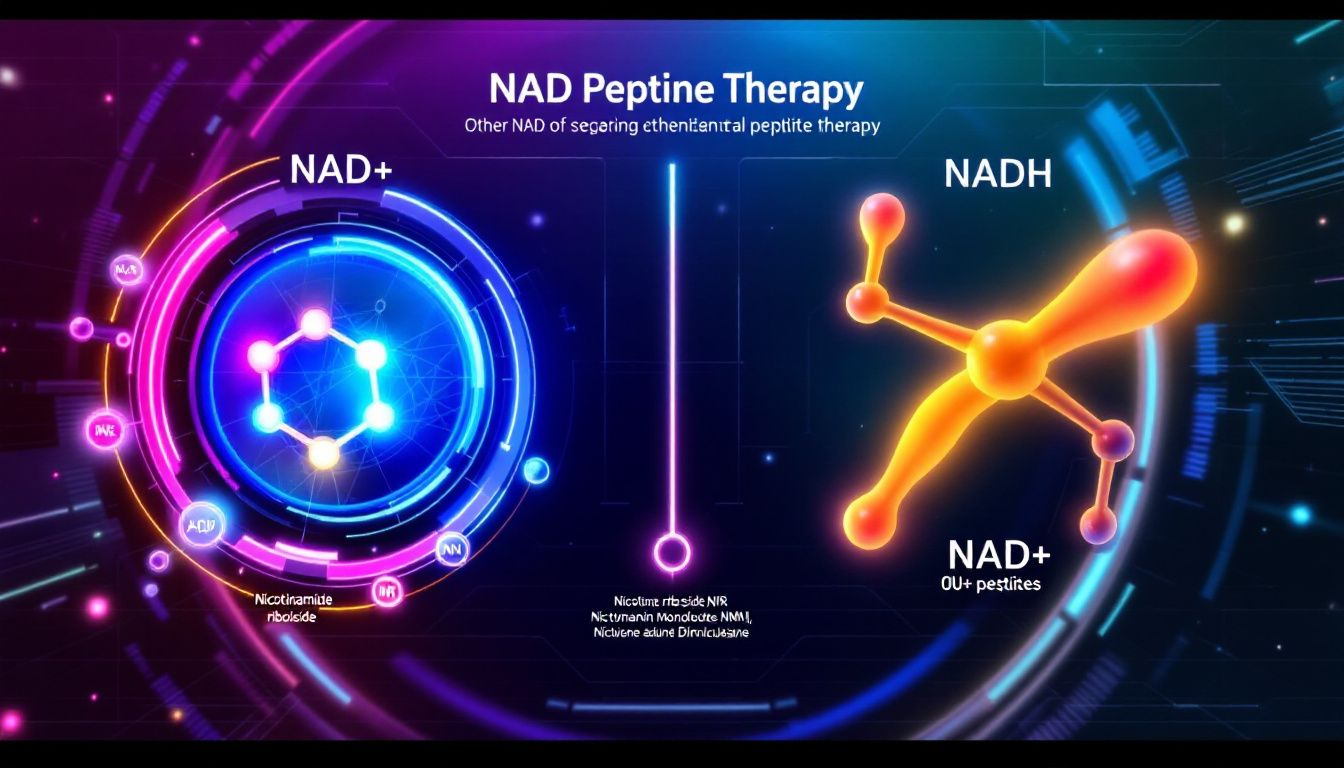 A comparison chart of NAD peptide therapy and other NAD+ supplements.