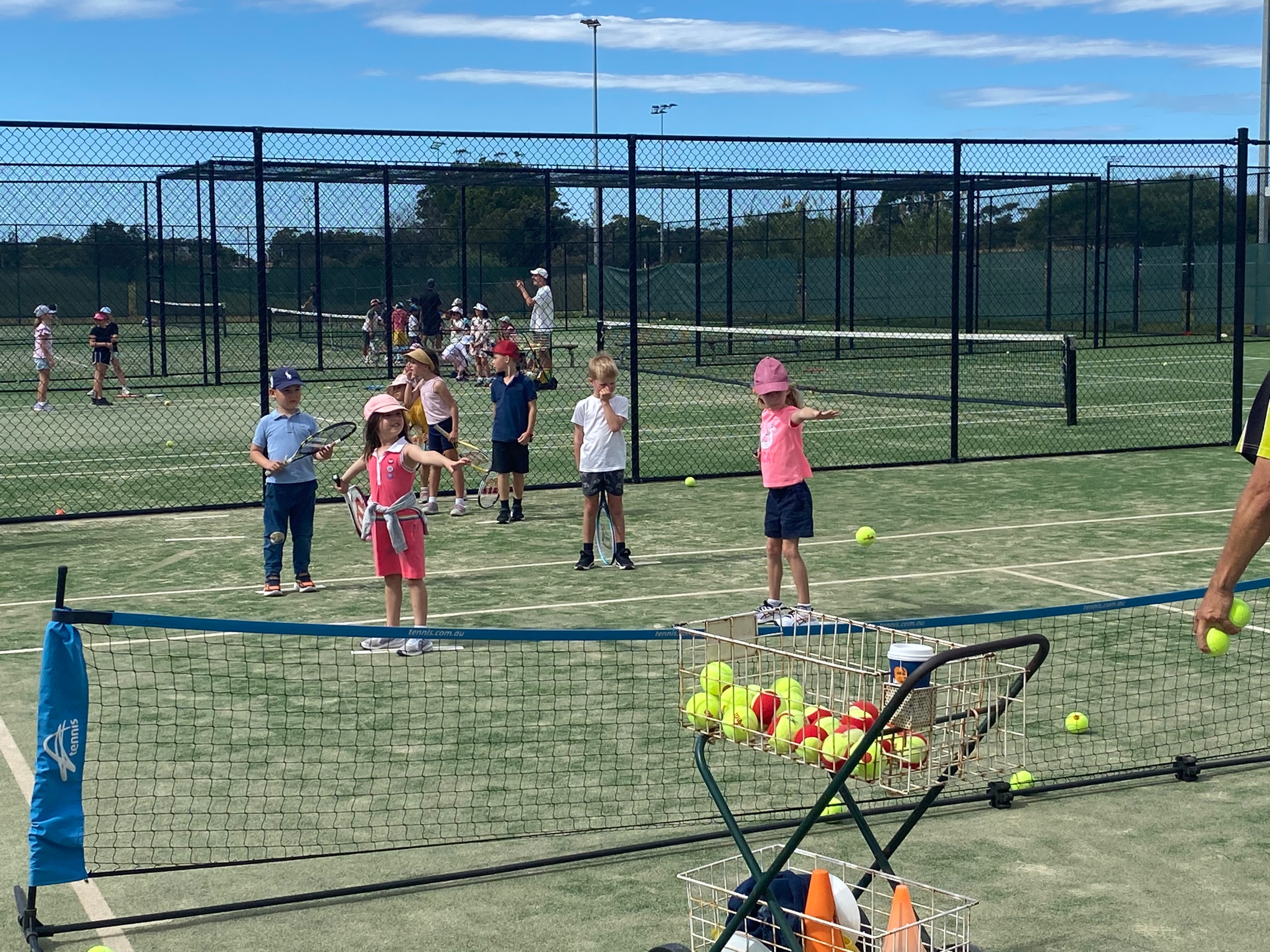 Kids play tennis with quality private lessons in Pagewood