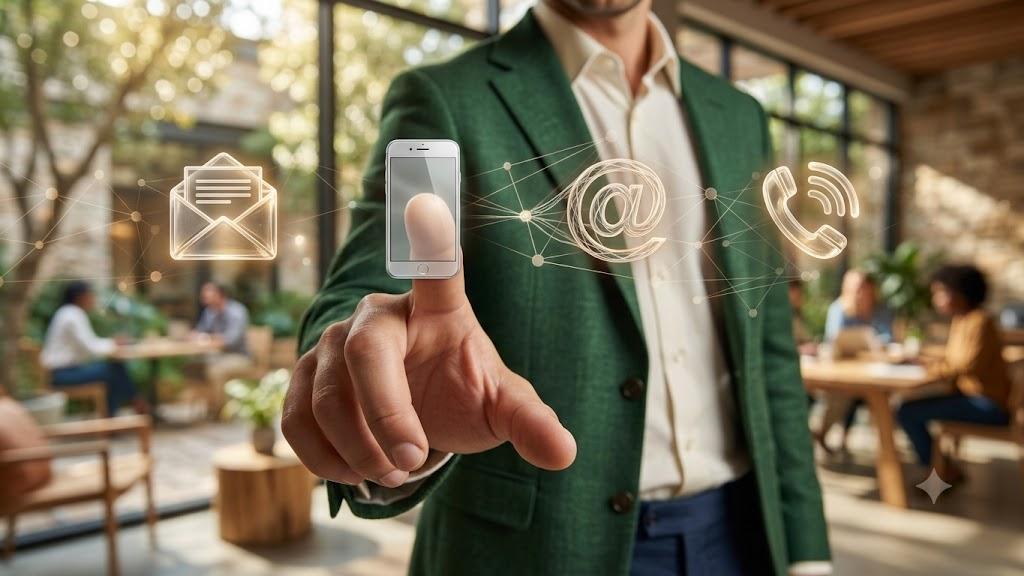 Digital communication interface displaying modern channels to improve communication and facilitate responding promptly for a competitive advantage in lease agreement management.