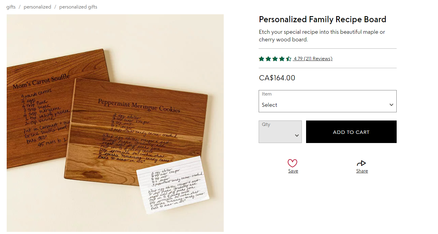 personalized cutting board for luxury kitchen gifts