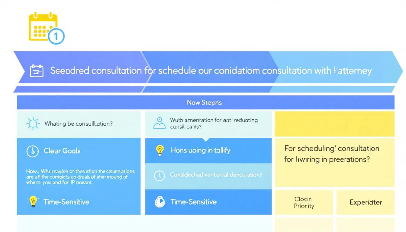 Scheduling initial consultations with IP attorneys is essential for clear communication.