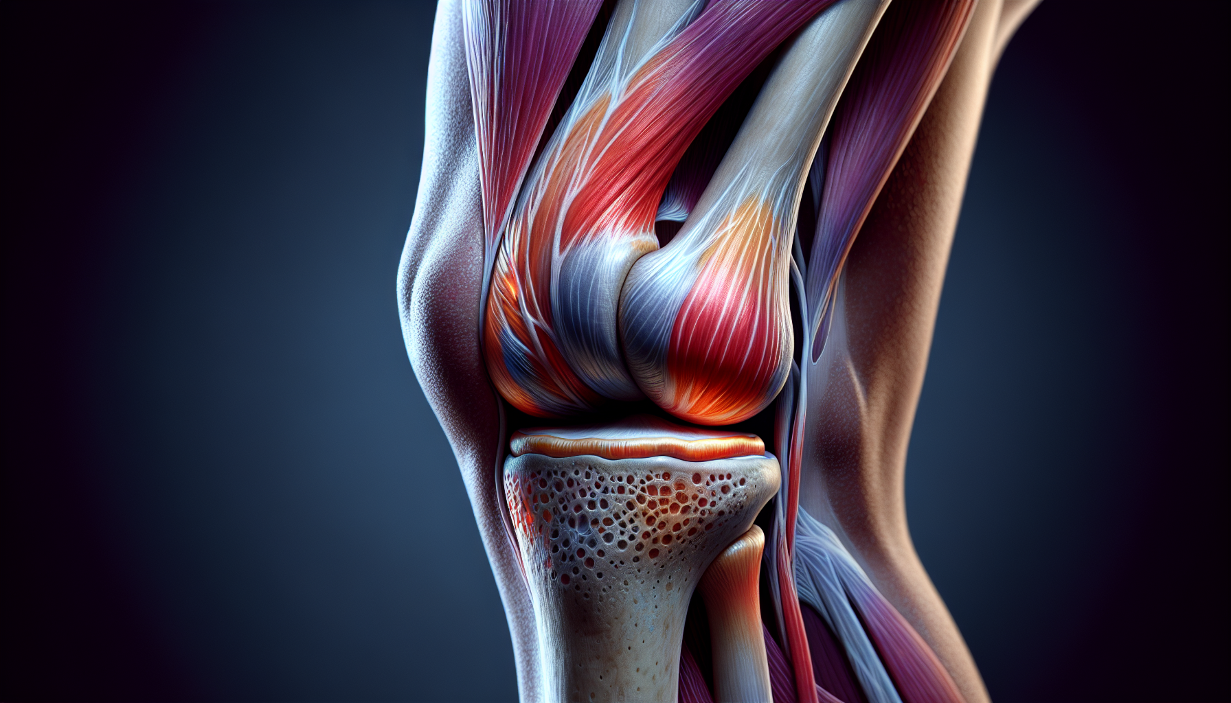 Illustration of symptoms of biceps femoris tendonitis