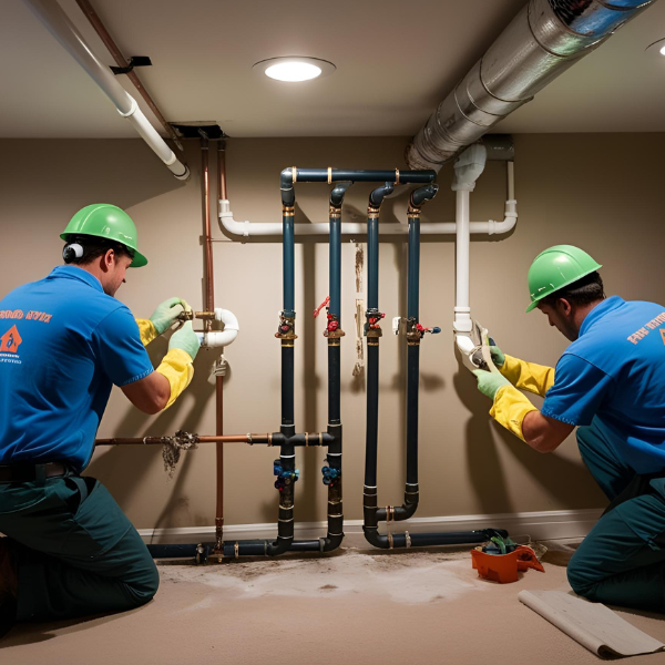 An image showing containment and protection measures for mold remediation.