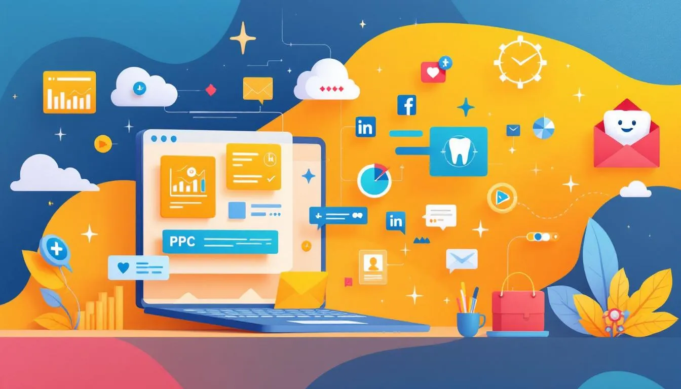 A visual representation of PPC advertising in the dental field.