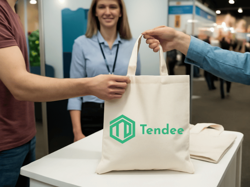 an illustration of a itendee promotional cotton tote bags. 