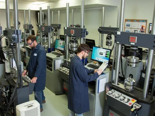 Materials testing laboratory with advanced equipment