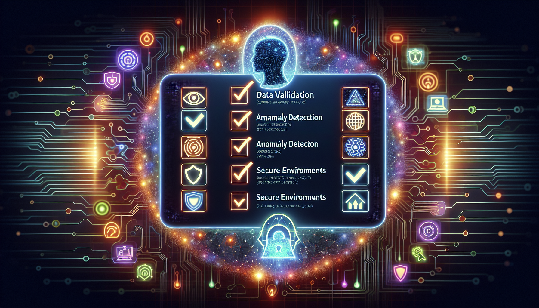 An illustration of best practices for safeguarding AI systems from data poisoning.