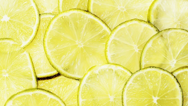 lime, slices, lemons