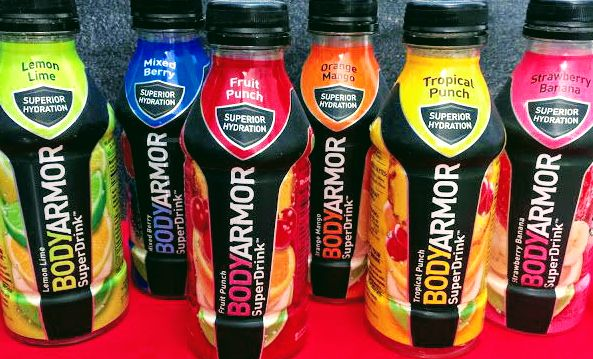 Image showing different flavors of the BodyArmor drink for breastfeeding 