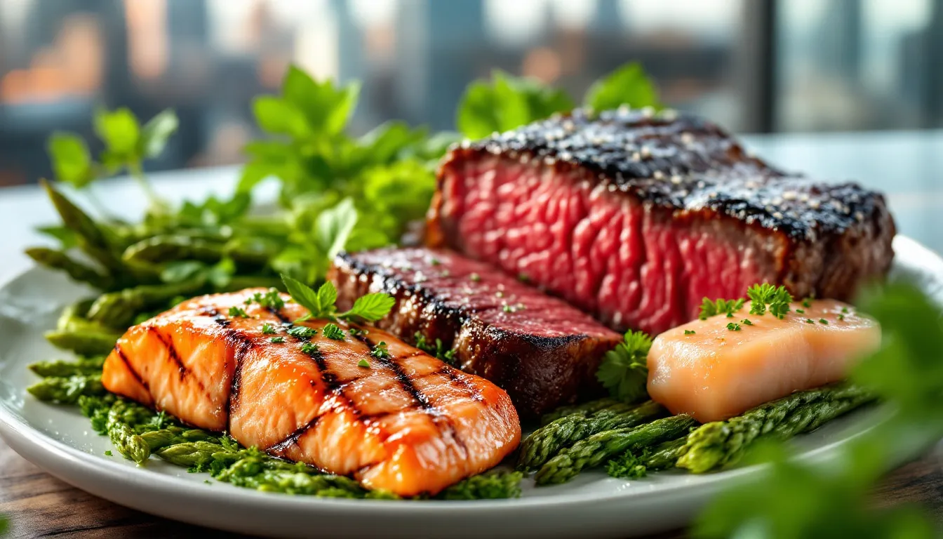 A selection of high-quality protein sources to support fat loss and muscle maintenance.