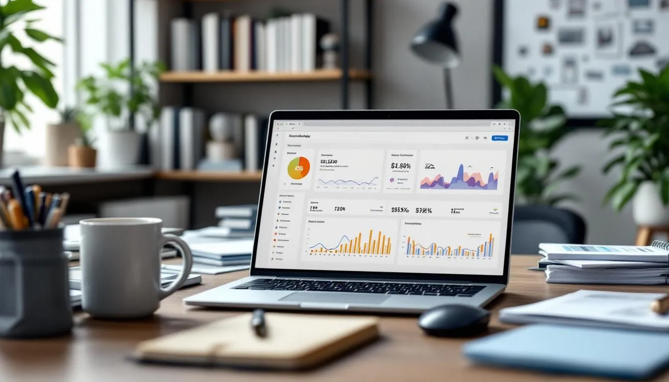 The image depicts a digital marketing professional reviewing their strong digital marketing portfolio, which includes various digital marketing strategies such as social media campaigns, content marketing, and email marketing. This visual emphasizes the importance of showcasing digital marketing skills and tools to drive business growth and attract potential customers in the ever-evolving digital marketing landscape.