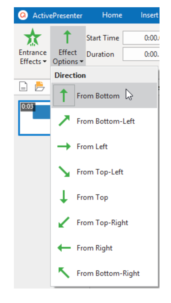 Active Presenter video effects