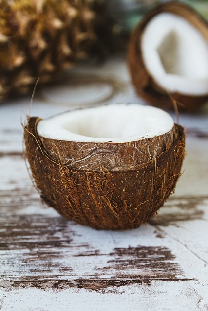 coconut, shell, coconut oil