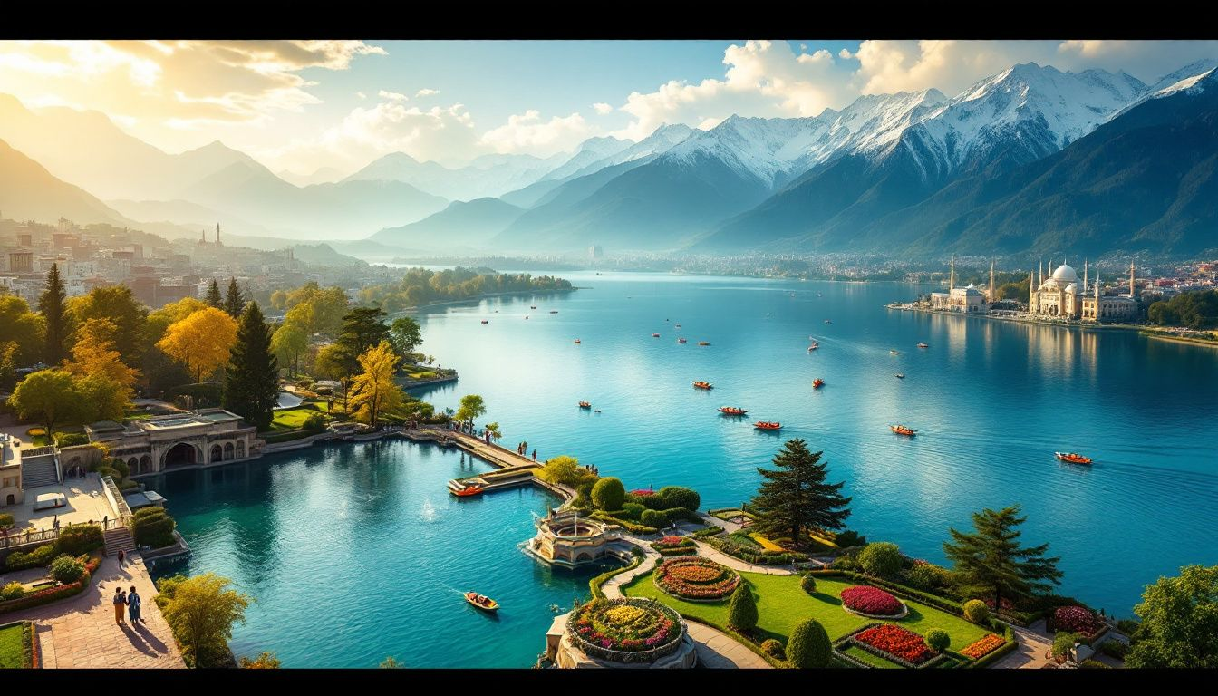 a636a228 b556 4ef2 afec ccea79c14536 Leveraging the tourism industry in Kashmir for business success, with tourists exploring scenic locations.