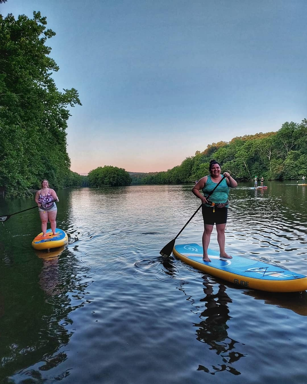 more advanced paddlers use an inflatable stand up paddle board and other boards
