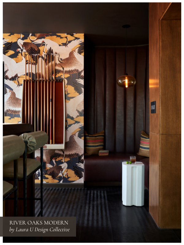 we make it our business to create stunning spaces like the bar suite in River Oaks Modern