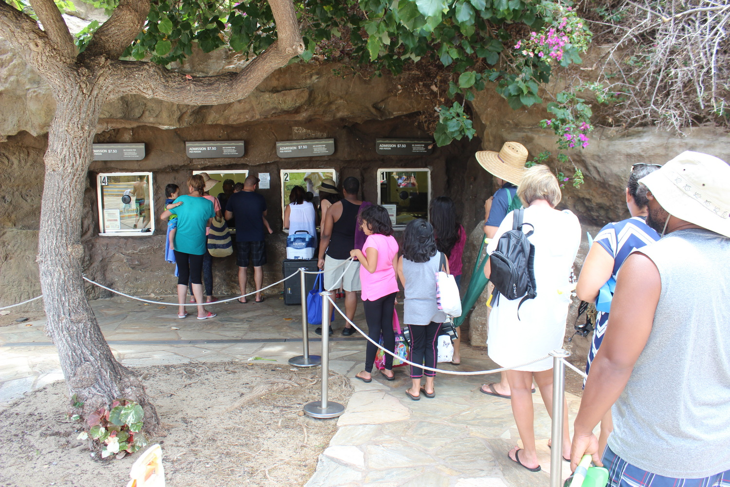 An image of the Hanauma Bay Reservations counter at the Closed Caption Theater and Facilities