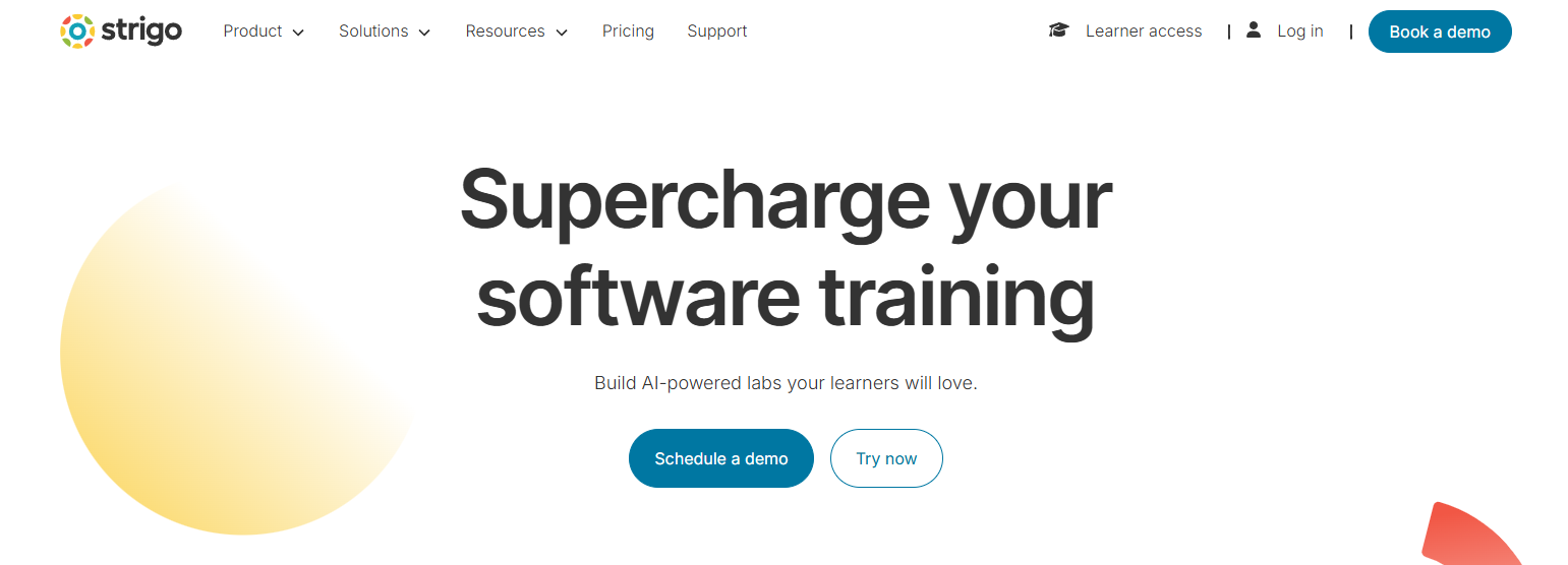 AI-powered software training platform with interactive virtual labs, featured as a ReadyTech alternative.