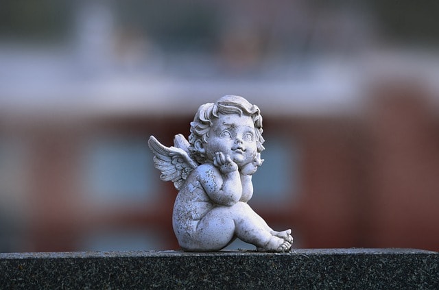 angel, statue, sadness