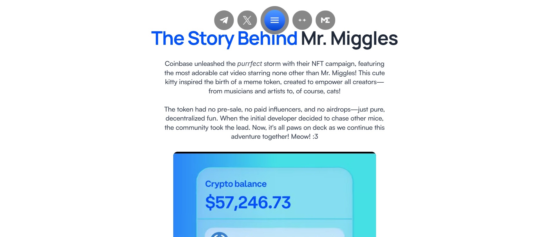 Story behind Mr. Miggles 