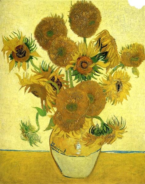 Still Life: Vase with Fifteen Sunflowers (Vincent van Gogh, 1888)