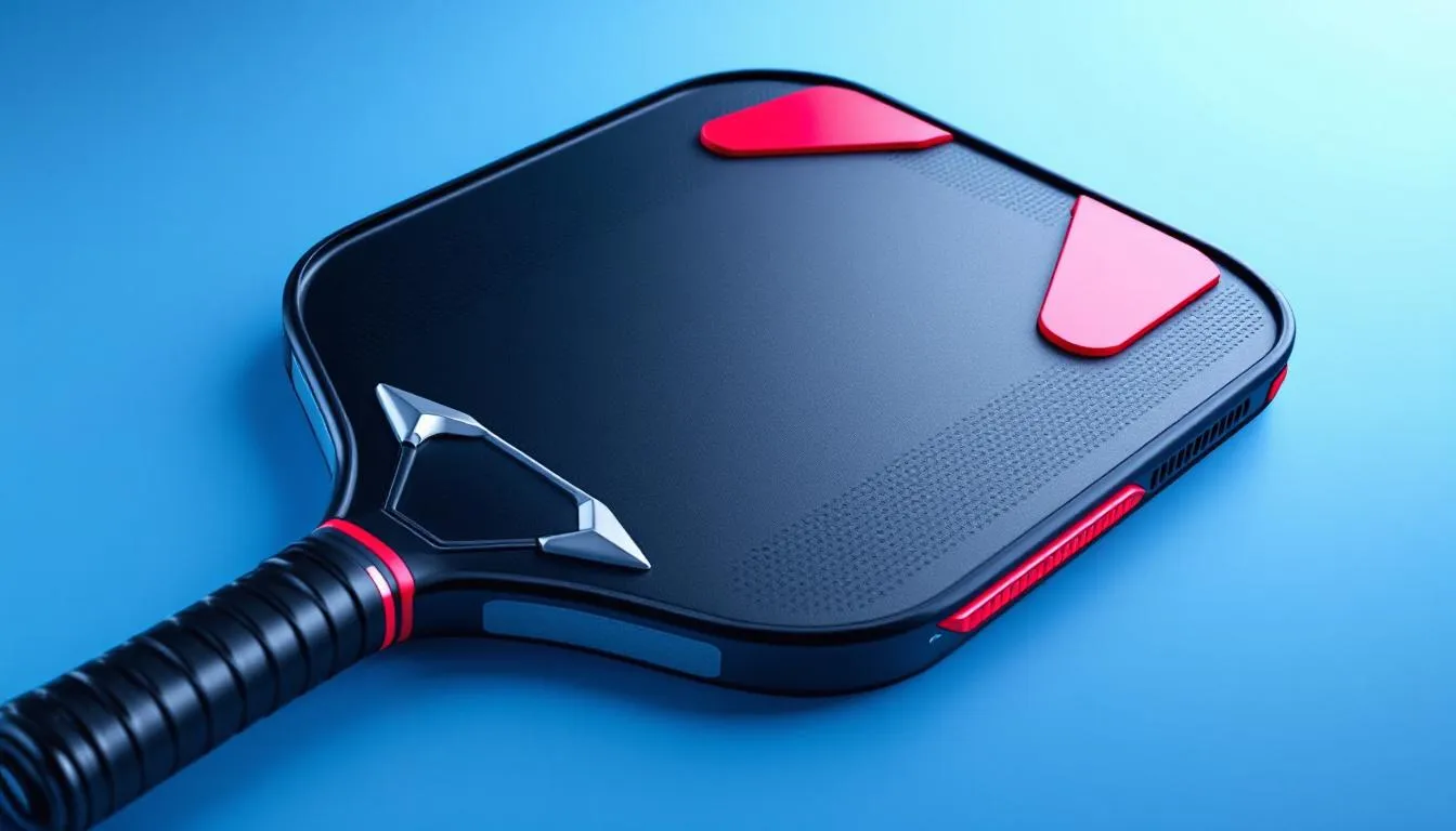 Illustration of ergonomic grip technology used in pickleball paddles.