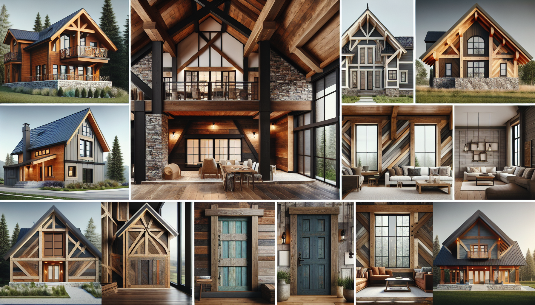 Interior and exterior finishing options for timber frame homes