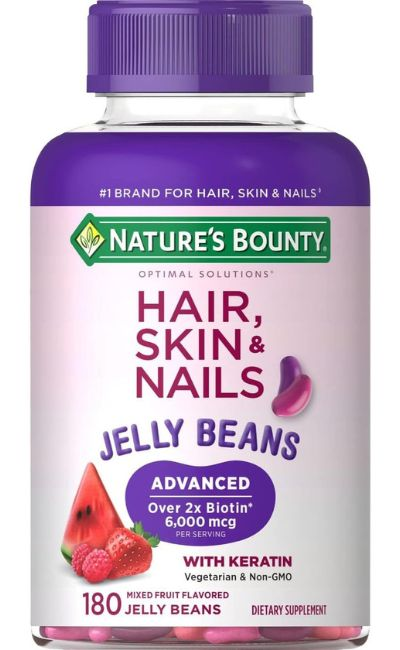 Suplemento de biotina em forma de jujubas da Nature's Bounty. Fonte da imagem: Amazon