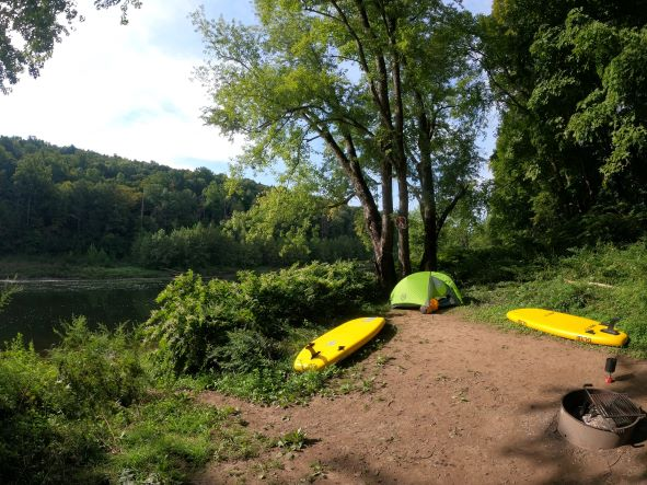 2 inflatable paddle boards