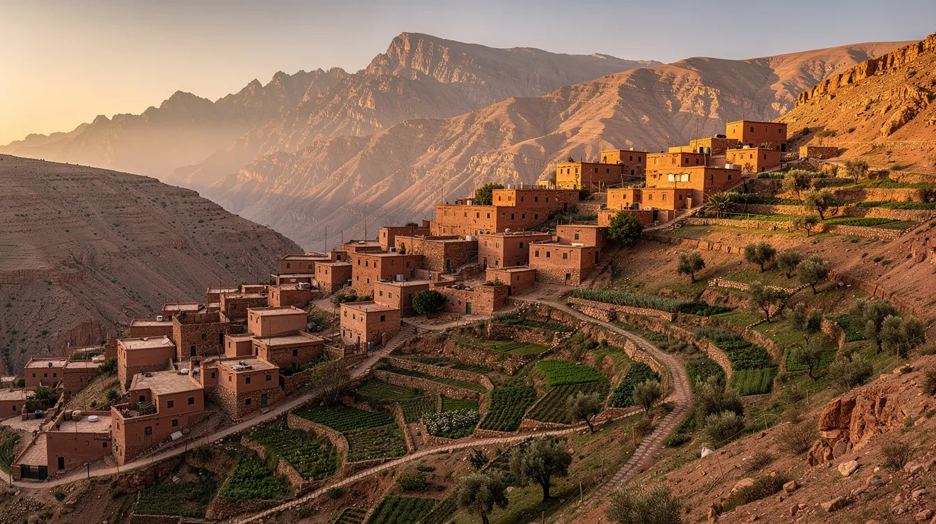 دوار فالجبل فيه ديور ديال الحجر وتيراسات خضرين، والأطلس دايرة بيه.