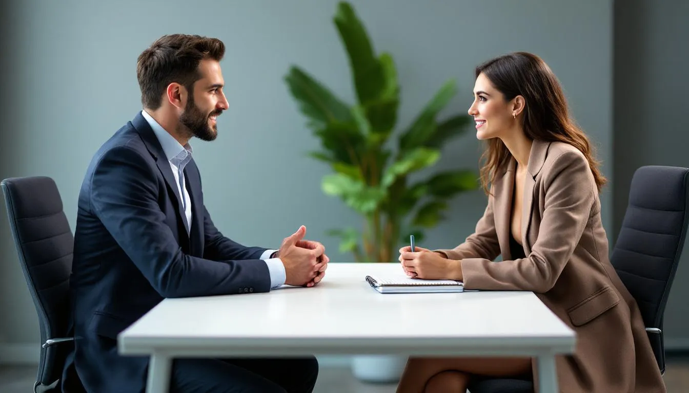 The image depicts a group of senior leaders engaged in a focused coaching session, emphasizing the importance of creating a supportive environment for effective professional development. They are discussing specific coaching needs and strategies to enhance their leadership skills, fostering strong relationships and new insights for success.