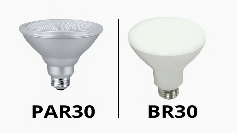PAR and BR bulbs are commonly found in residential fixtures