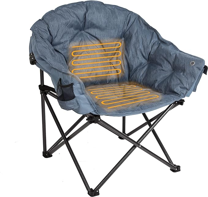 MacSports Heated Cushion Folding Campin Chair