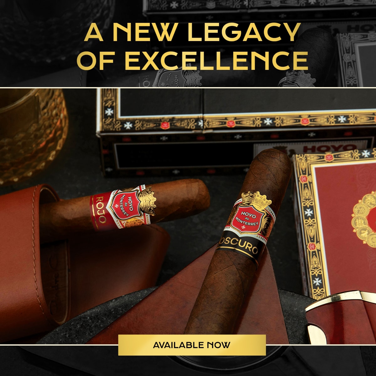 An artistic depiction of Hoyo de Monterrey Rojo cigars, ideal for medium body enthusiasts.