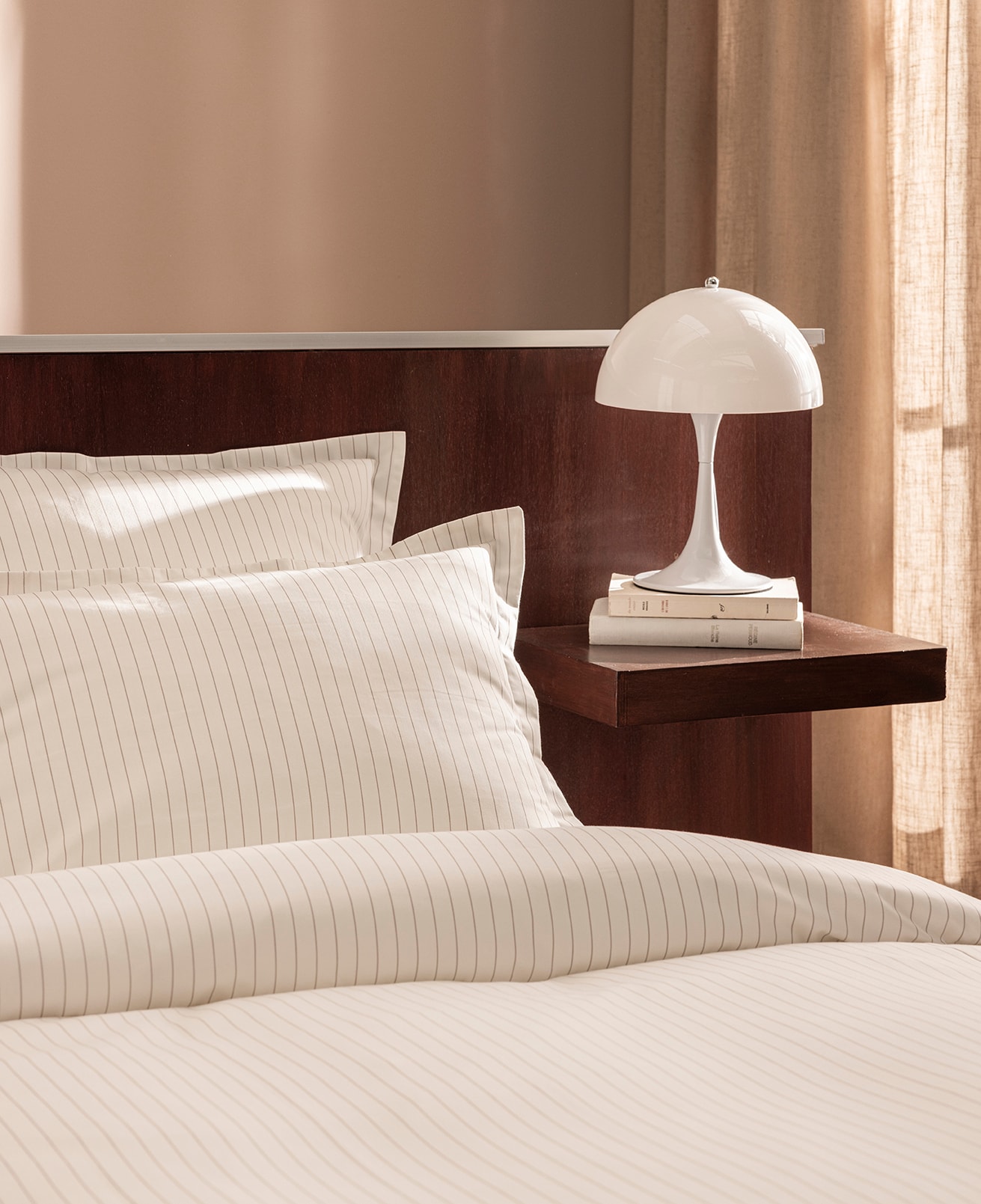 housse de couette rayée satin