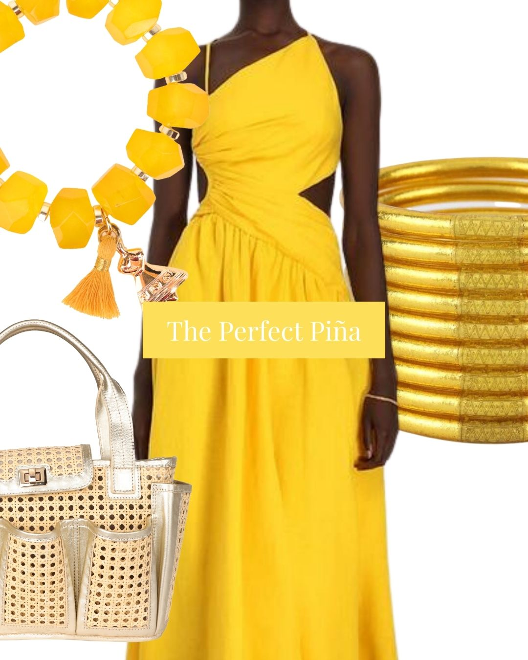 Die perfekte Pina | gelbe Sommermodentrends | Zimmerman Sommerkleid | BuDhaGirl Sommerschmuck | Sommer 2023 Modetrends