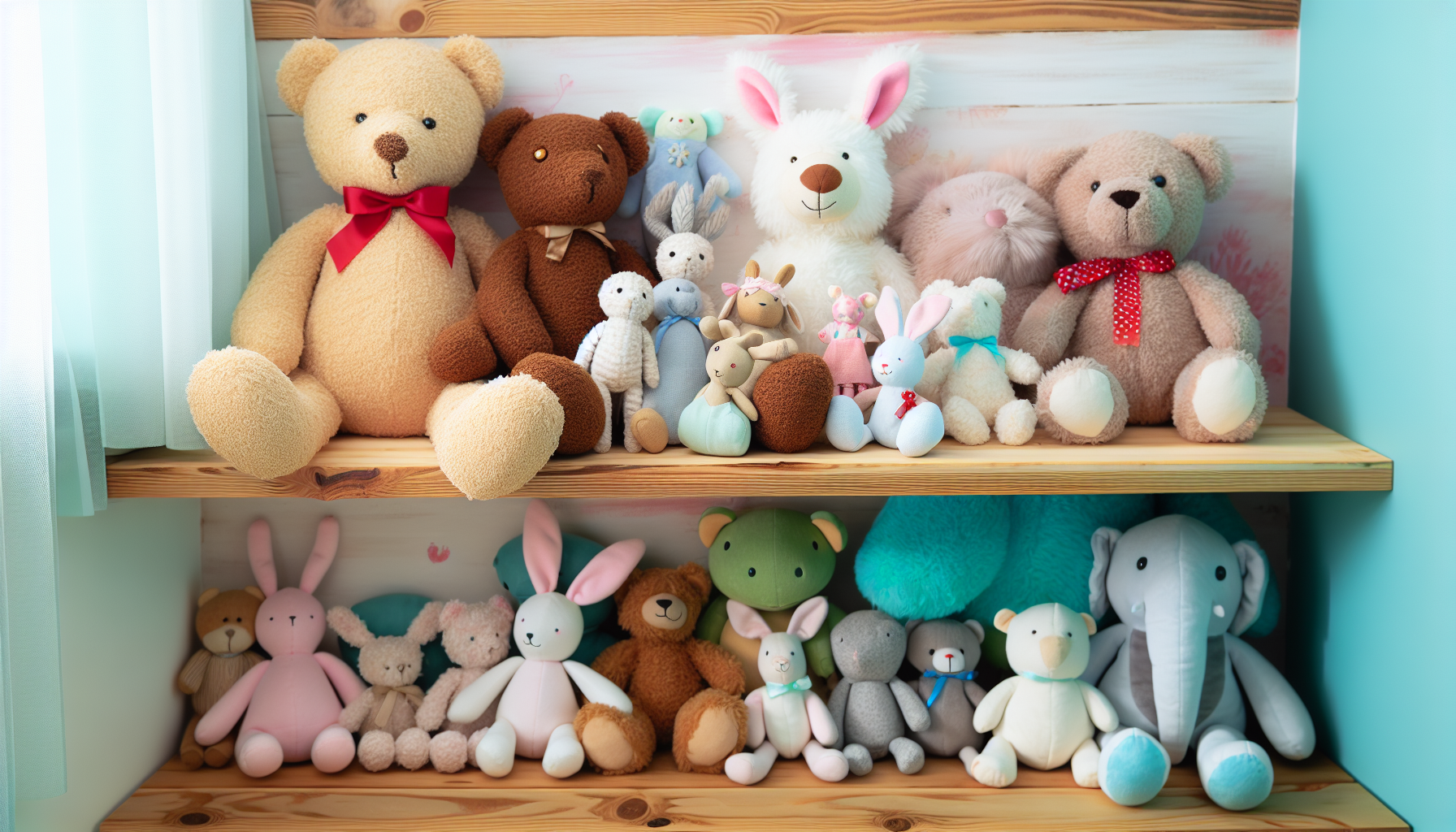 Assortment of plush soft toys