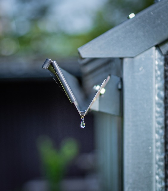 waterdrop, rain gutter, greenhouse