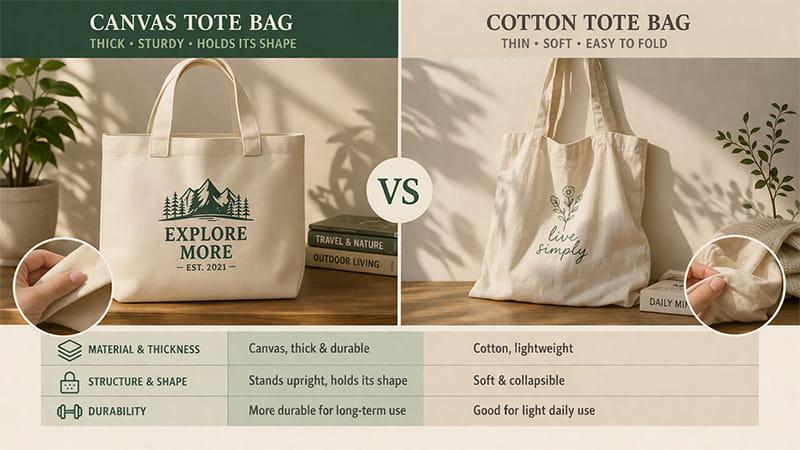 Canvas Tote Bags Vs Cotton Tote Bags