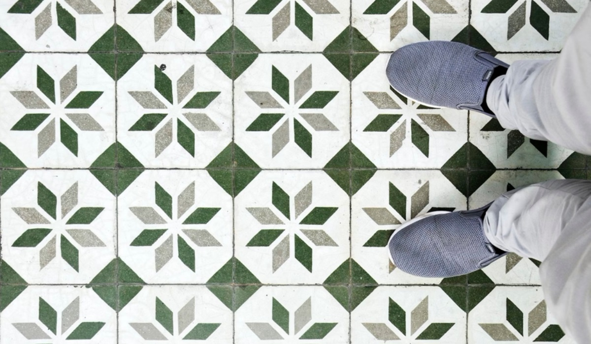 Edwardian inspired geometric design floor tiles